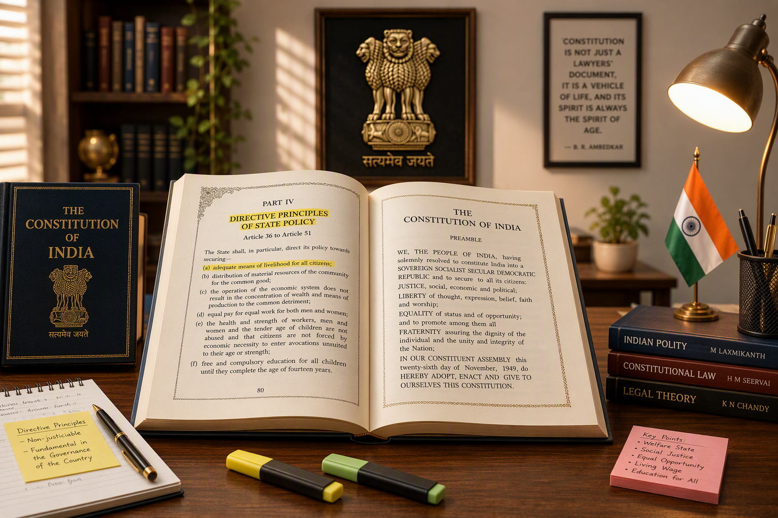 Indian Constitution focusing DPSP