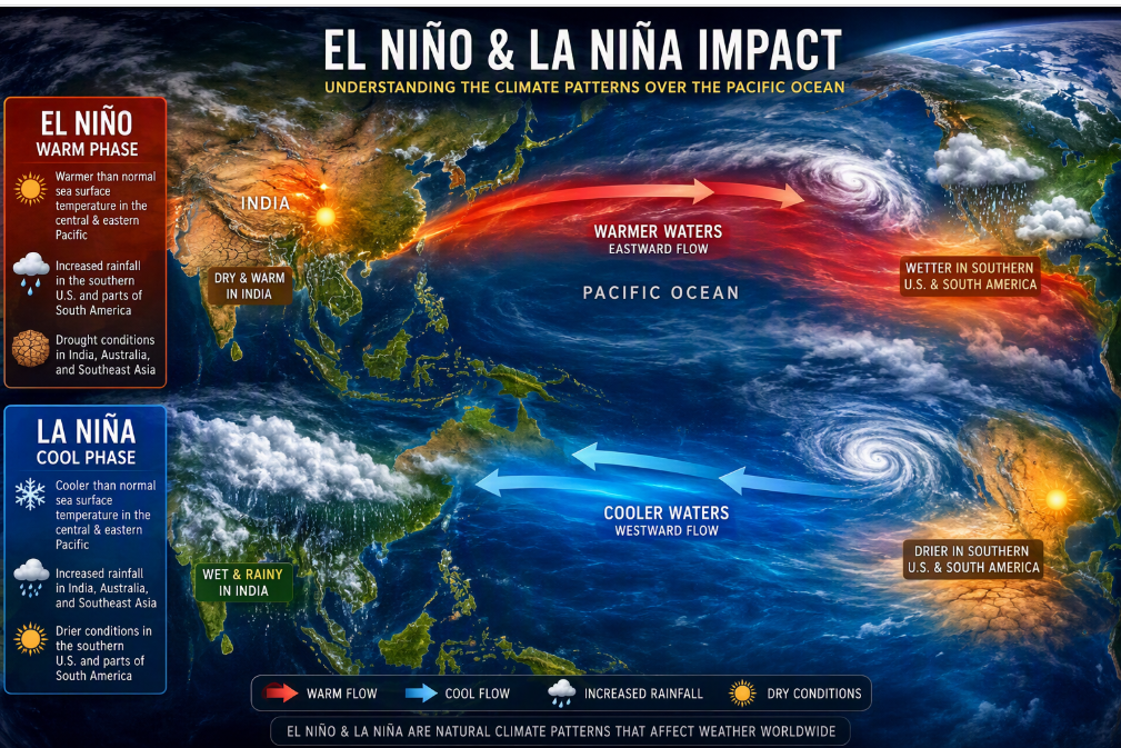 El Niño and La Niña: Impact on India’s Climate Patterns